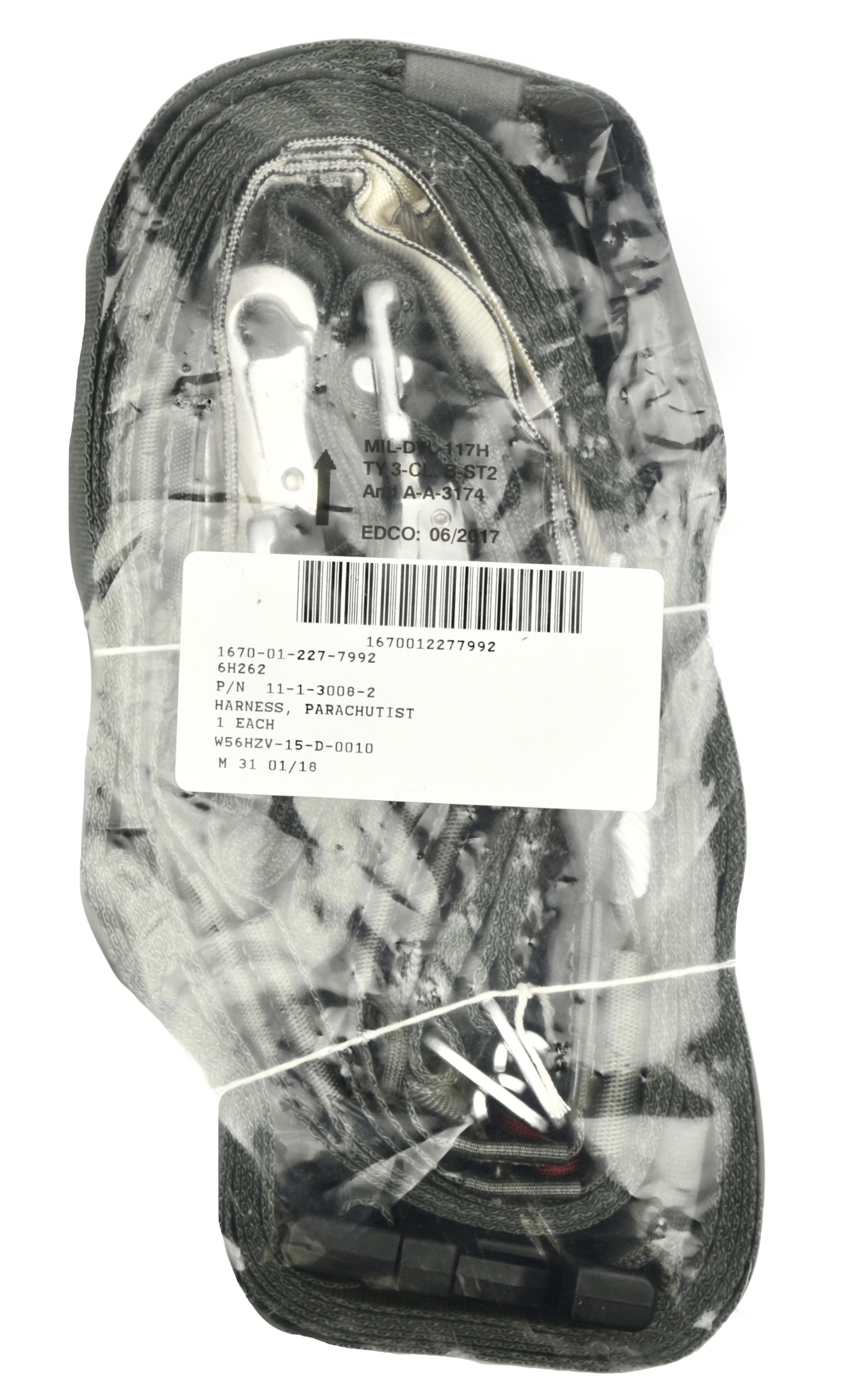 USGI Single Point Release Harness Parachutist HSPR Gray 1670-01-227-7992 - Image 2